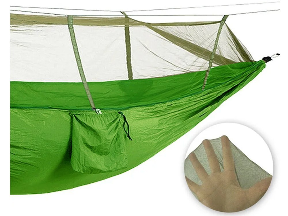 LEKKI HAMAK MOSKITIERA WĘDRÓWKA ZESTAW WYPOCZYNEK AKTYWNY MARSZ DO LASU